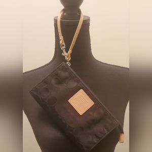 Coach Black Nylon Wristlet